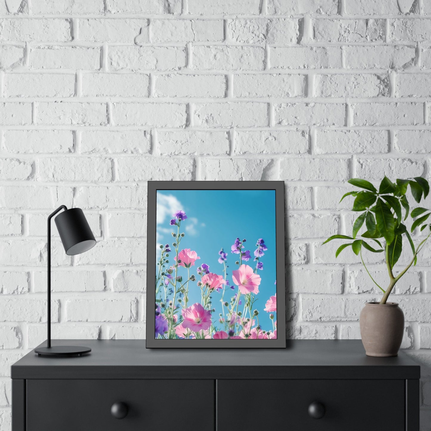 Pink & Lavender Spring Flowers Framed Paper Posters