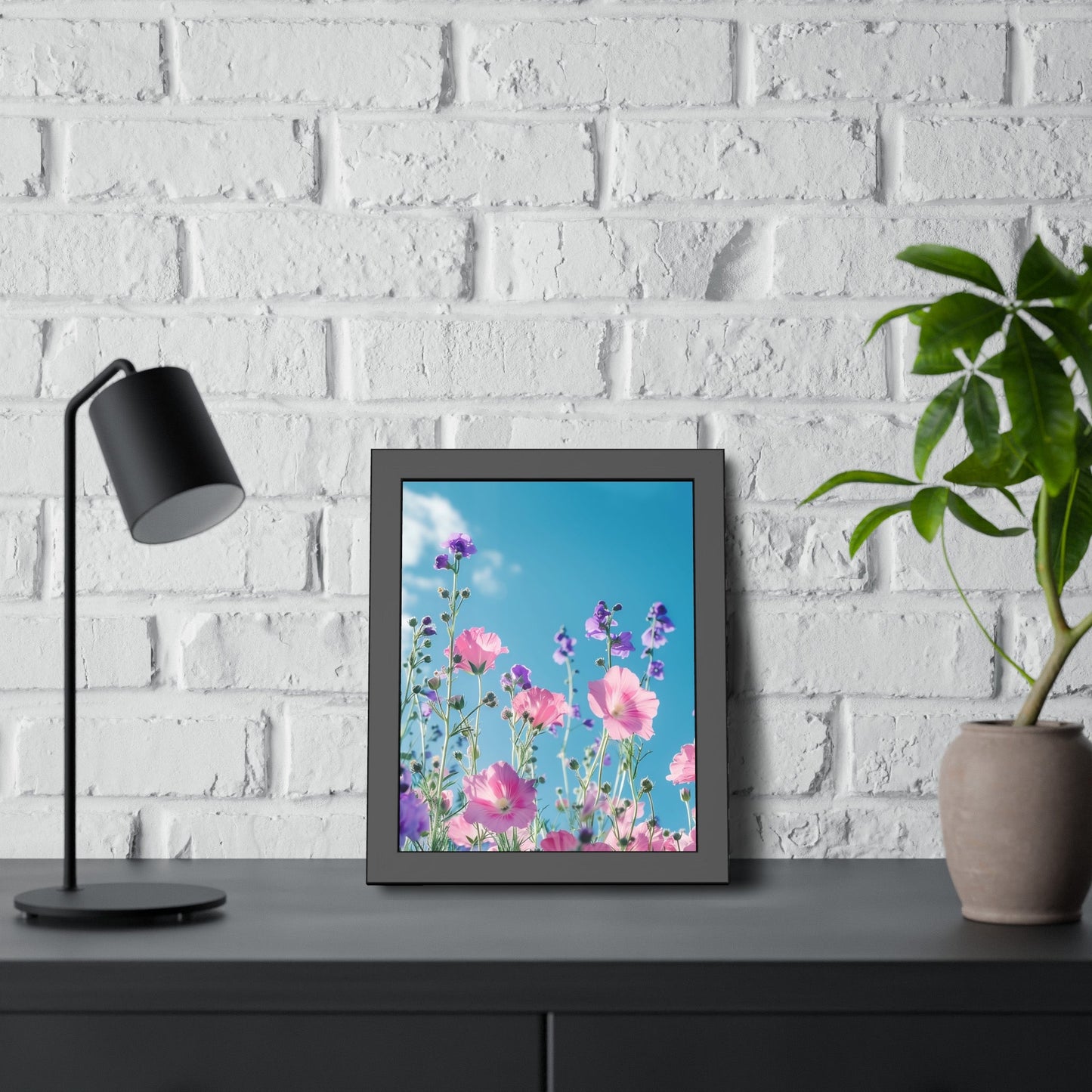 Pink & Lavender Spring Flowers Framed Paper Posters
