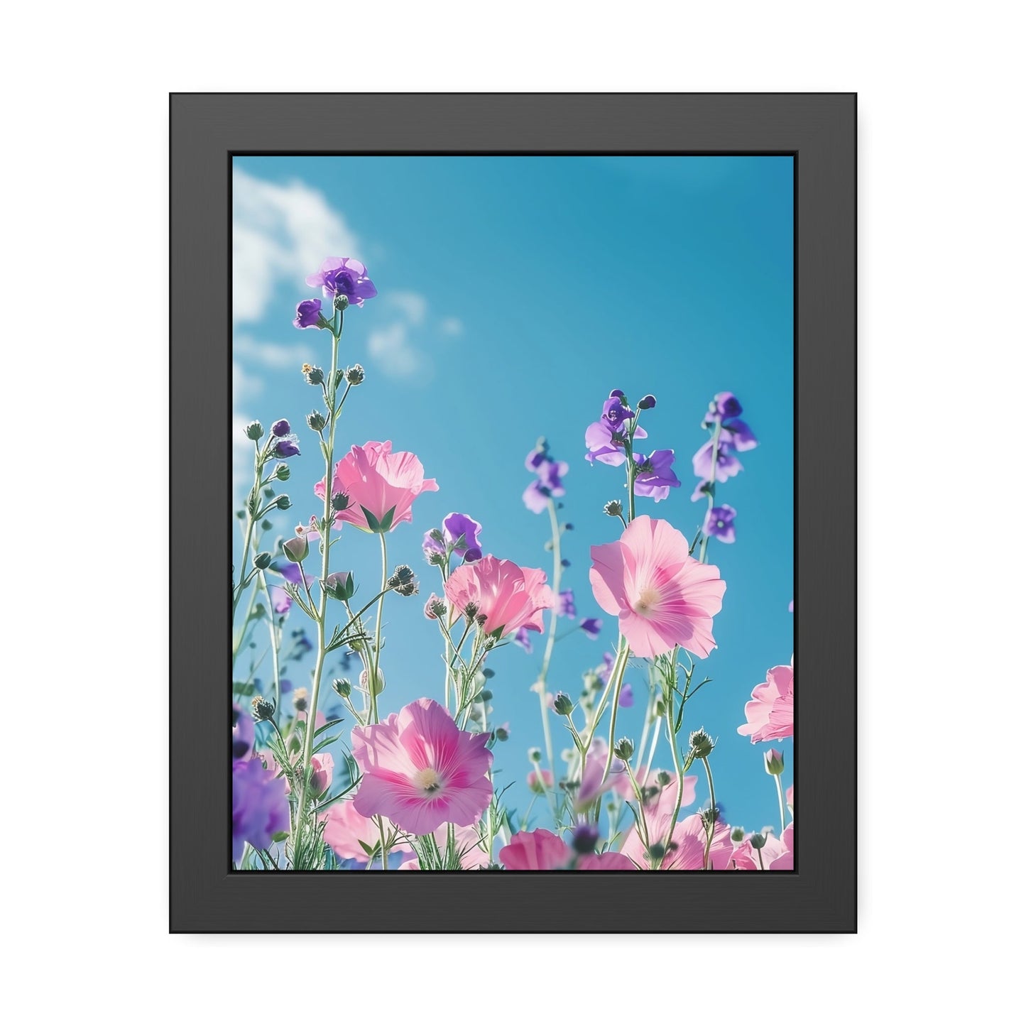 Pink & Lavender Spring Flowers Framed Paper Posters