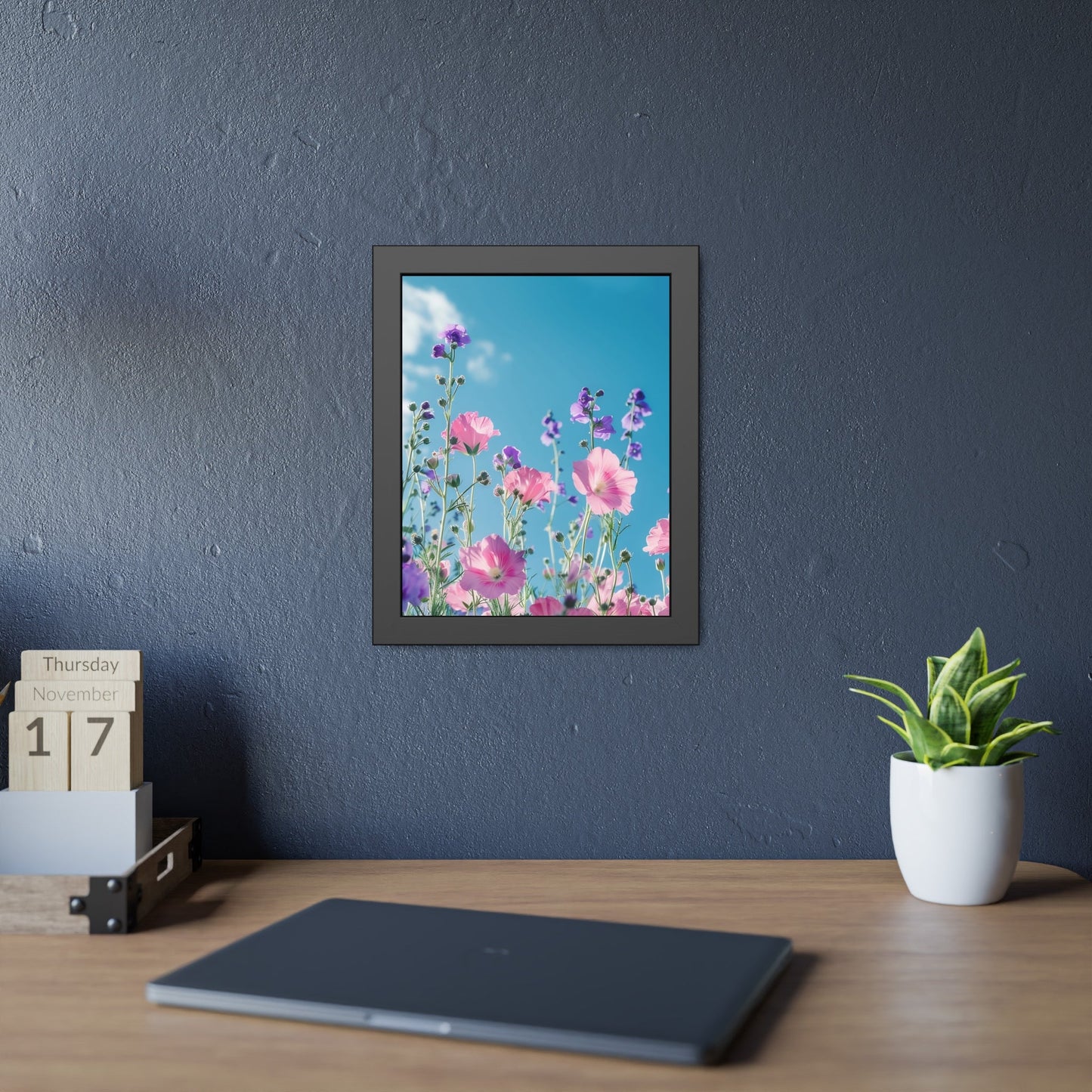 Pink & Lavender Spring Flowers Framed Paper Posters
