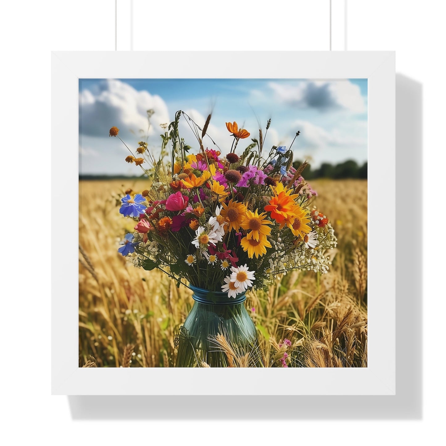 Wildflower Vase Framed Vertical Poster