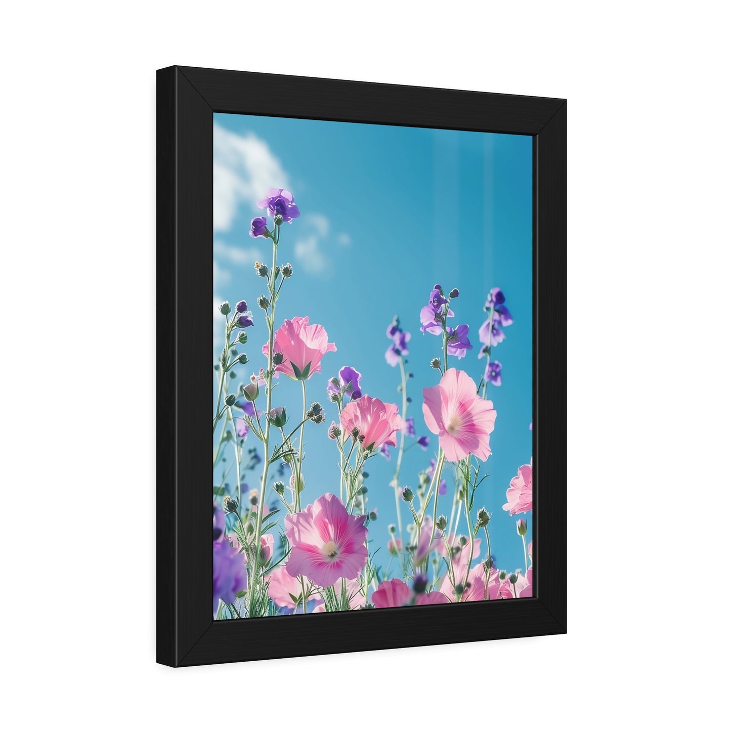 Pink & Lavender Spring Flowers Framed Paper Posters