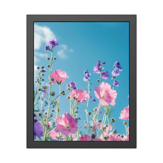 Pink & Lavender Spring Flowers Framed Paper Posters